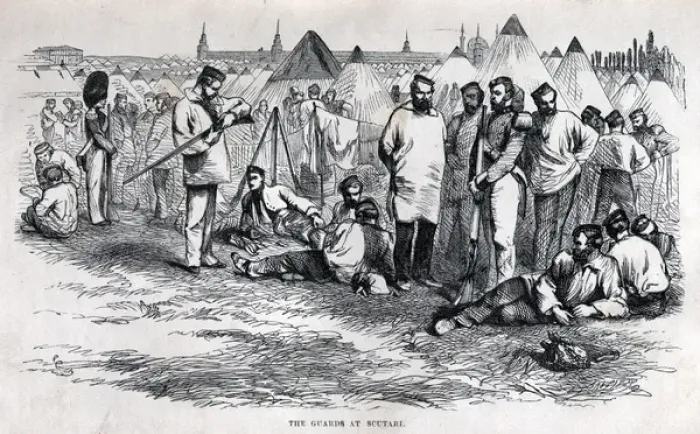Framed Print : Print of Guards at Scutari Camp Framed Print : Print of Guards at Scutari Camp