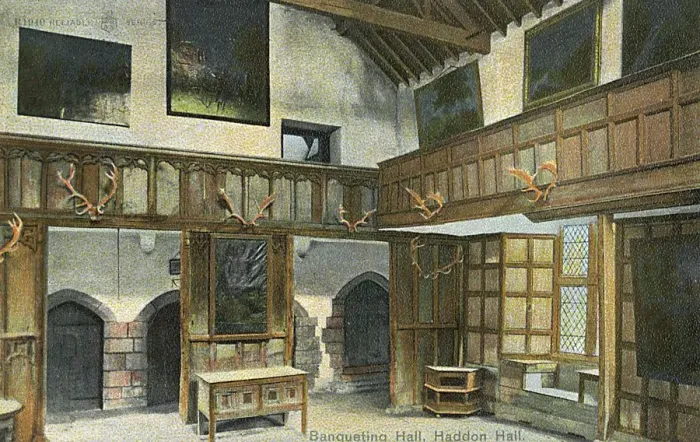 Framed Print : Haddon Hall Print - The Banqueting Hall, circa 1906 Framed Print : Haddon Hall Print - The Banqueting Hall, circa 1906
