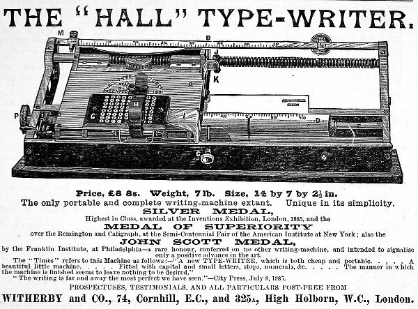 Hall type-writer
