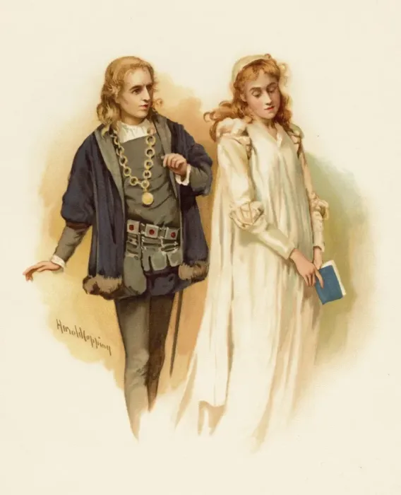 Framed Print : Hamlet and Ophelia Print