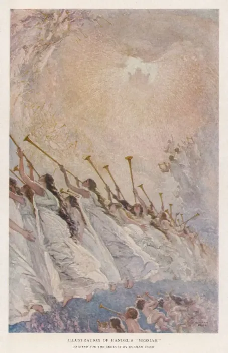 Framed Print : Handel's Messiah Print: Angel Trumpeters Accompany Hallelujah Chorus Framed Print : Handel's Messiah Print: Angel Trumpeters Accompany Hallelujah Chorus