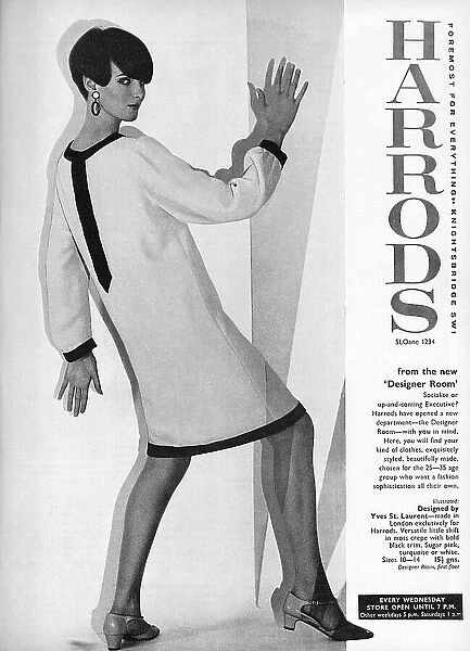 Harrods advertisement Yves St Laurent dress