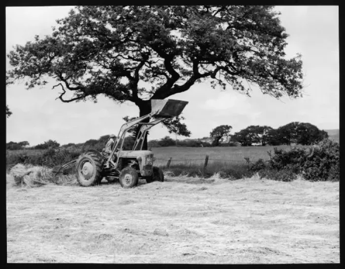 Framed Print : Harvesting Print: Tractor with Mill Loader Attachment Framed Print : Harvesting Print: Tractor with Mill Loader Attachment