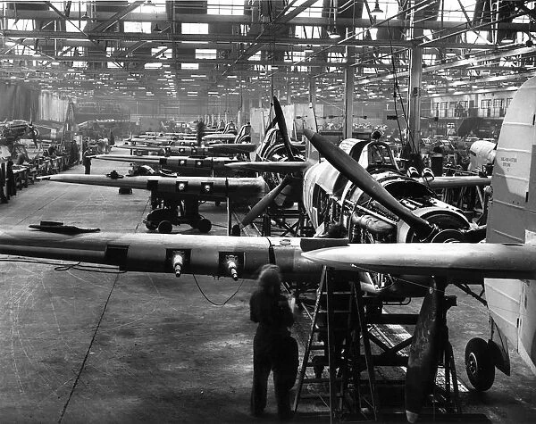 Hawker Hurricane IICs on the Langley production line in 1943