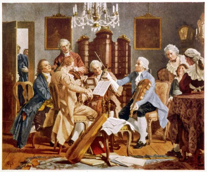 Framed Print : Haydn Performs at Esterhazy Home, Hungary 1732-1809 Print Framed Print : Haydn Performs at Esterhazy Home, Hungary 1732-1809 Print
