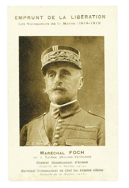 Head and shoulders of uniformed Marshal Foch
