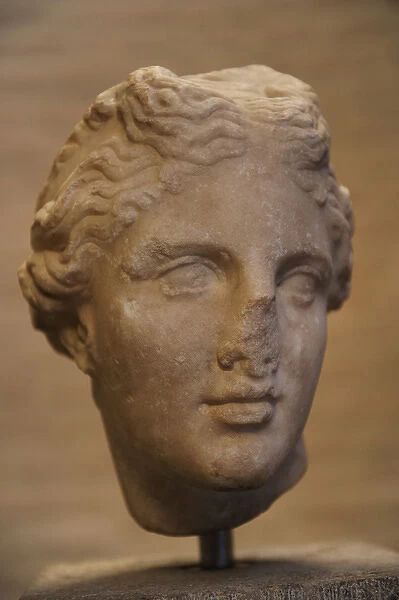 Head of an statue of Aphrodite. Ca. 300-290 BC