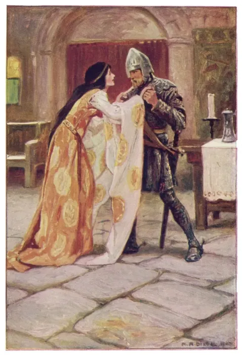 Framed Print : Hereward and Torfrida Print Framed Print : Hereward and Torfrida Print