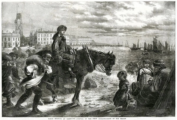 Herring boats in Yarmouth 1861