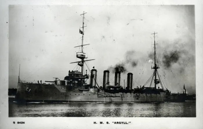 Framed Print : Print of HMS Argyll Protected Cruiser circa 1910 Framed Print : Print of HMS Argyll Protected Cruiser circa 1910