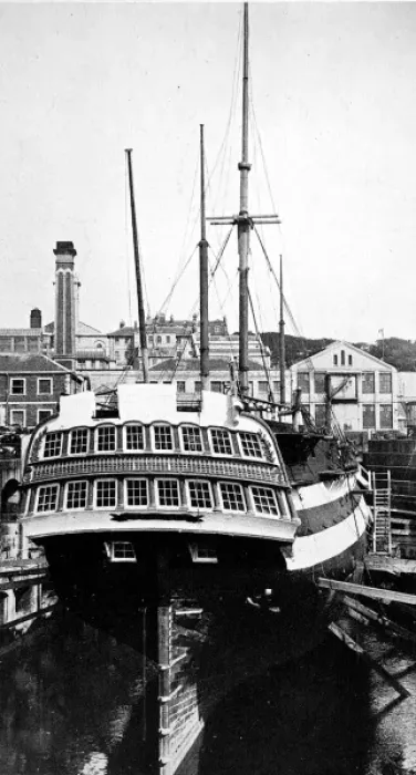 Framed Print : HMS Implacable in Dry Dock, Devonport, 1926 Print Framed Print : HMS Implacable in Dry Dock, Devonport, 1926 Print