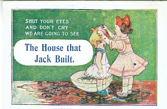 Framed Print : The House that Jack Built Print, 1911 Framed Print : The House that Jack Built Print, 1911