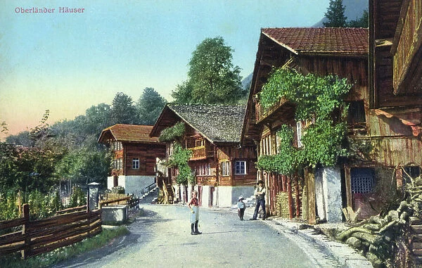 Houses in the Bernese Oberland, Switzerland