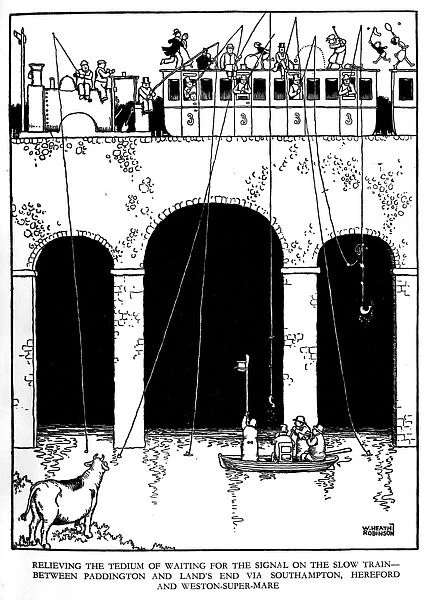 Illustration, Railway Ribaldry by W Heath Robinson