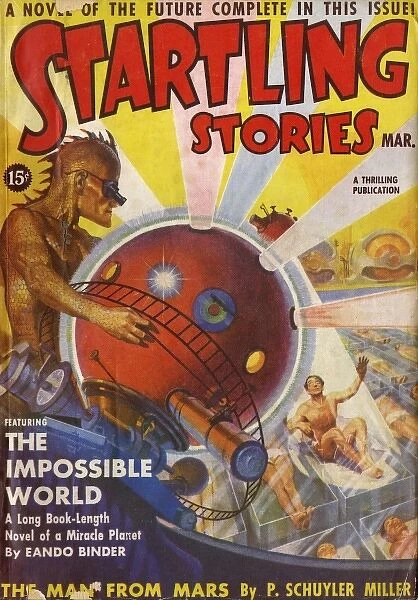 The Impossible World, Startling Stories Scifi Magazine Cover