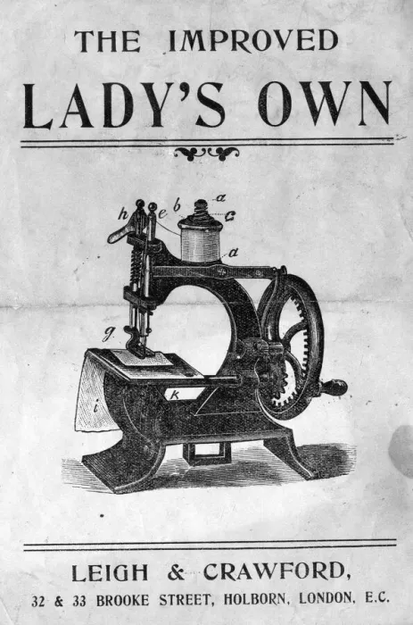 Framed Print : 19th Century Print of The Improved Ladys Own Sewing Machine Framed Print : 19th Century Print of The Improved Ladys Own Sewing Machine