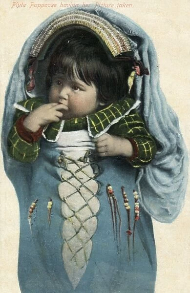 Indigenous American Baby in a papoose