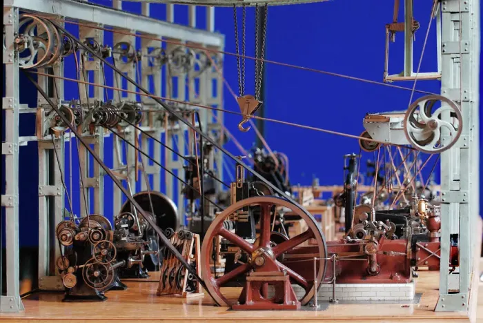 Framed Print : Engineering Workshop Model Print, c.1893-1910