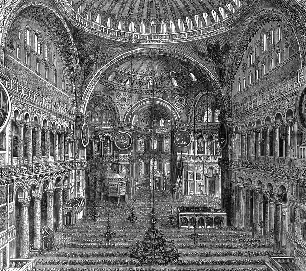 Interior of Hagia Sophia, Constantinople (Istanbul)