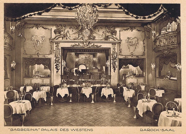 Interior view of the Barberina venue, Palais des Westens, Be