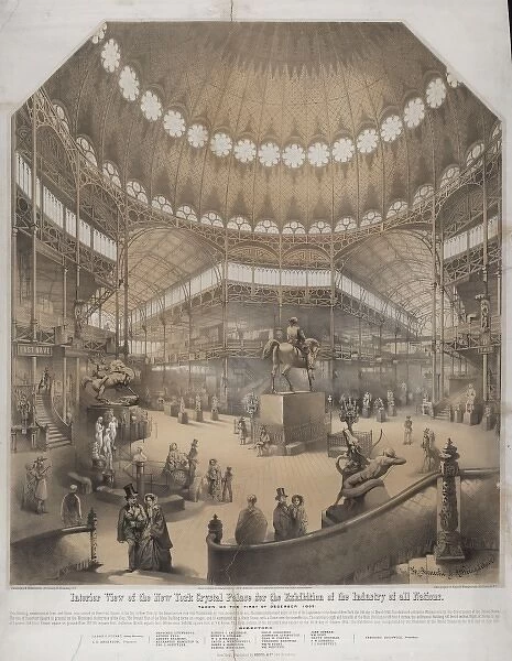 Interior view of the New York Crystal Palace for the exhibit
