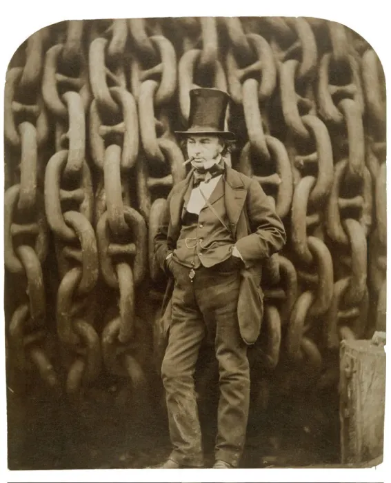 Framed Print : Isambard Kingdom Brunel with Chains Print, 1858
