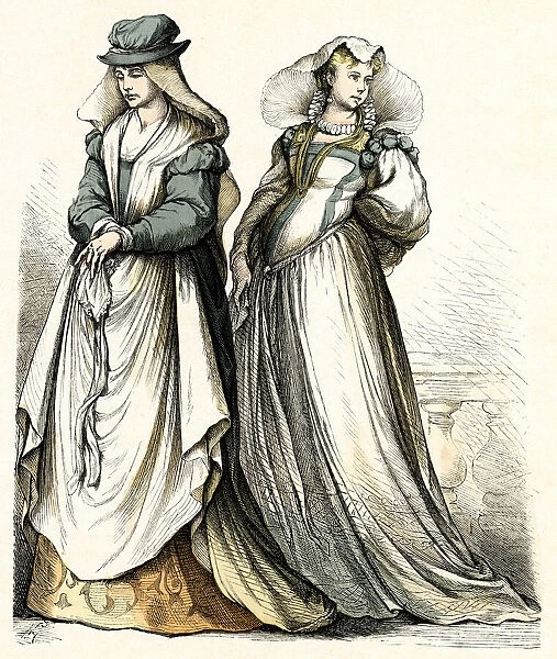 Two Italian women in costume