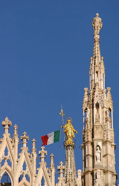 Italy. Milan Catheral. Madona del Duomo, by Giuseppe Perego