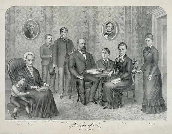 J. A. Garfield and family