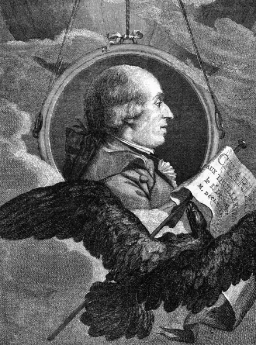 Framed Print : Jacques Charles French Scientist Print Framed Print : Jacques Charles French Scientist Print