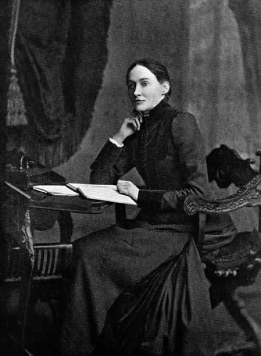 Framed Print : Jane Barlow at her writing table, 1895 Print Framed Print : Jane Barlow at her writing table, 1895 Print