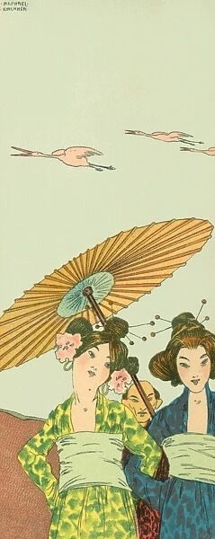 Japanese geishas & parasol