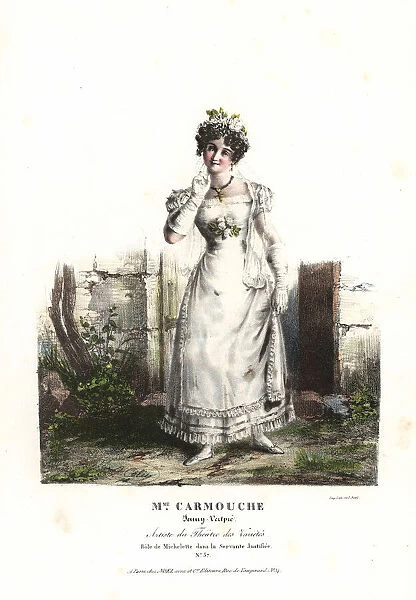 Jenny Vertpre as Michelette in La Servante Justifiee, 1822