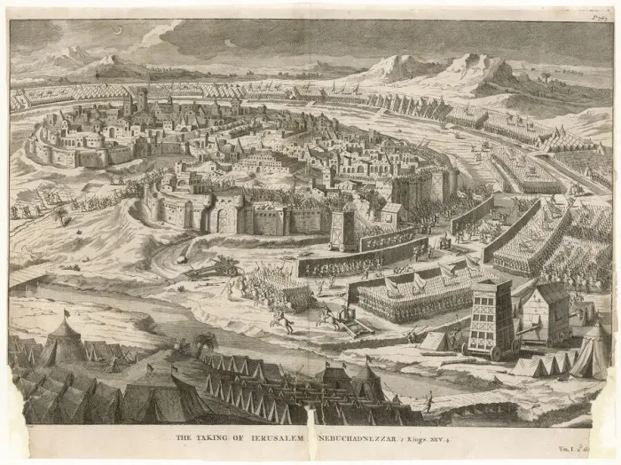 Framed Print : Print of Jerusalem Under Siege by Nebuchadnezzar II