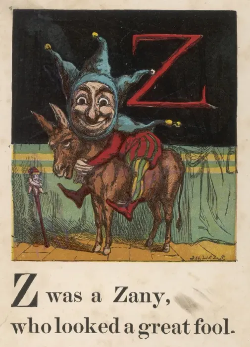 Framed Print : Jester on Donkey Print 1867 Framed Print : Jester on Donkey Print 1867