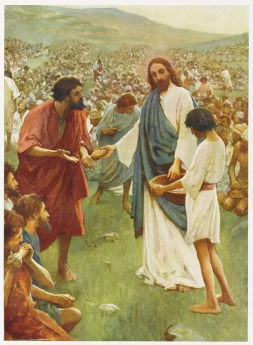 Framed Print : Jesus Feeds 5000 Print Framed Print : Jesus Feeds 5000 Print
