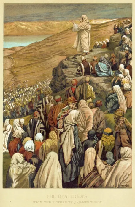 Framed Print : Print of Jesus Preaching the Sermon on the Mount Framed Print : Print of Jesus Preaching the Sermon on the Mount