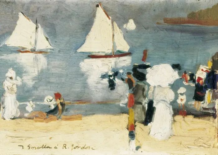Framed Print : Joaquin Sorolla Print: Beach in La Concha Bay, 1912 Framed Print : Joaquin Sorolla Print: Beach in La Concha Bay, 1912