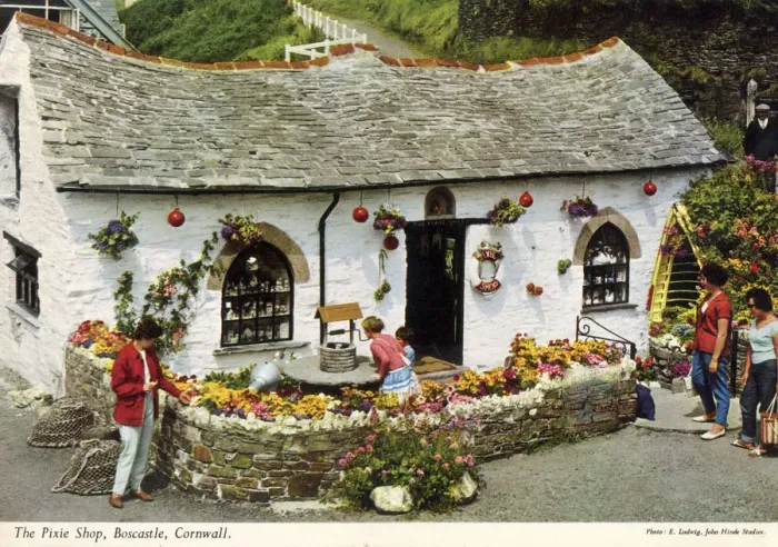 Framed Print : The Pixie Shop, Boscastle Print circa 1970s Framed Print : The Pixie Shop, Boscastle Print circa 1970s