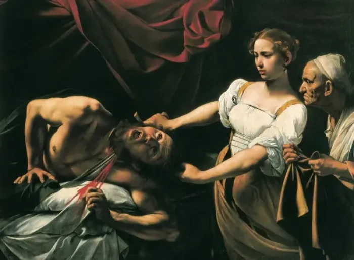 Framed Print : Caravaggio's Judith and Holofernes Print, Baroque Oil on Canvas Framed Print : Caravaggio's Judith and Holofernes Print, Baroque Oil on Canvas