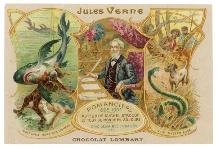 Framed Print : Jules Verne Print featuring 20,000 Lieues sous les mers and L'Ile Mystérieuse Framed Print : Jules Verne Print featuring 20,000 Lieues sous les mers and L'Ile Mystérieuse