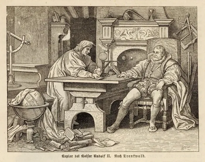 Framed Print : Johannes Kepler Print with Rudolf II Framed Print : Johannes Kepler Print with Rudolf II