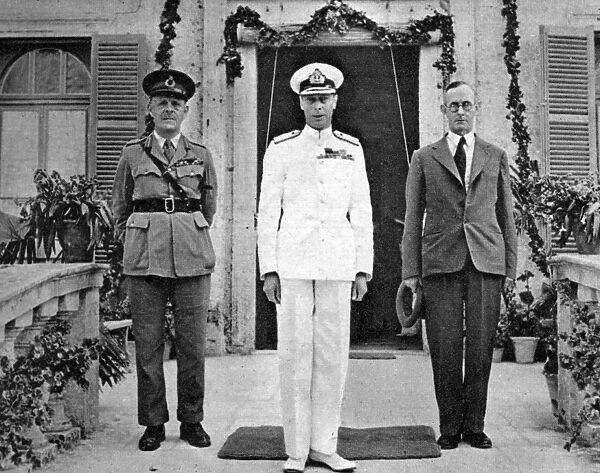 King George VI visits Malta in 1943