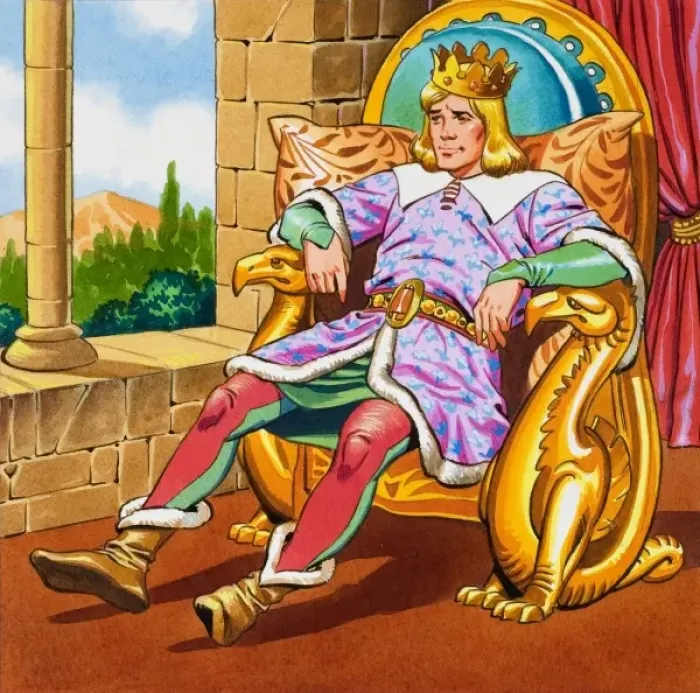 Framed Print : King on a throne Print