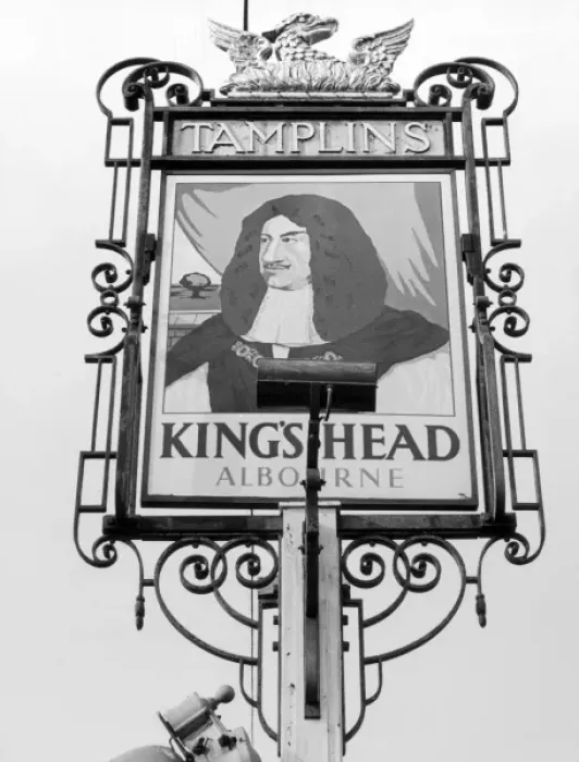Framed Print : The King's Head Inn Sign Print, Albourne, Sussex Framed Print : The King's Head Inn Sign Print, Albourne, Sussex