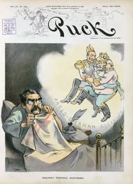 Framed Print : Rudyard Kipling's Nightmare, 1903 Print Framed Print : Rudyard Kipling's Nightmare, 1903 Print