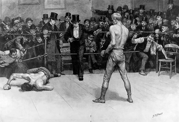 Knock Out at a Boxing Match, c. 1896
