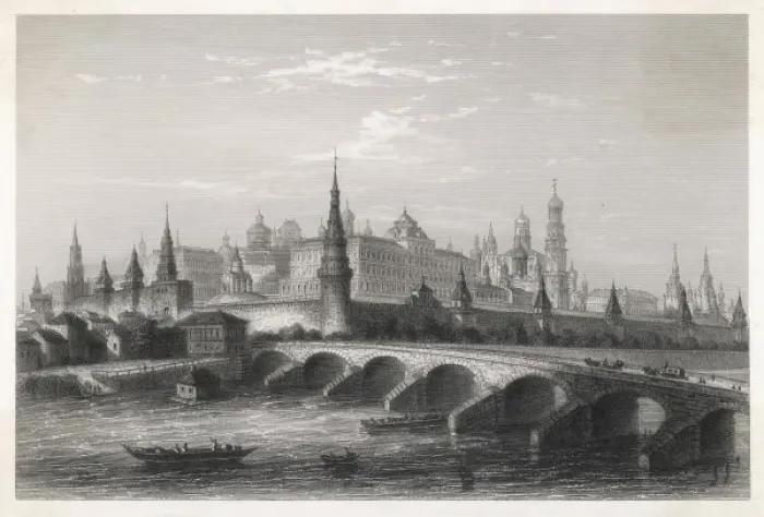 Framed Print : Kremlin River Moskva Print - A View from the River