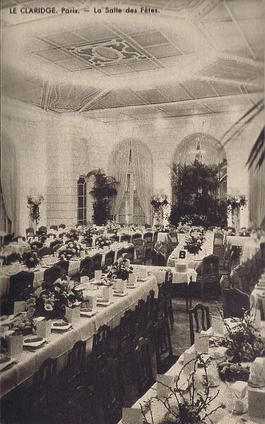 La Salle des Fetes in Claridges hotel, Paris, 1920s
