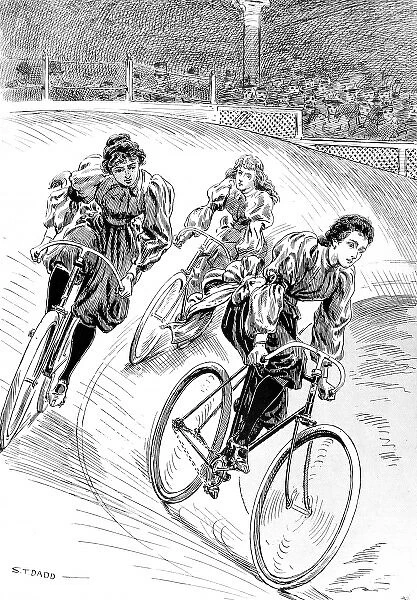 Ladies Bicycling Race, Olympia, 1896